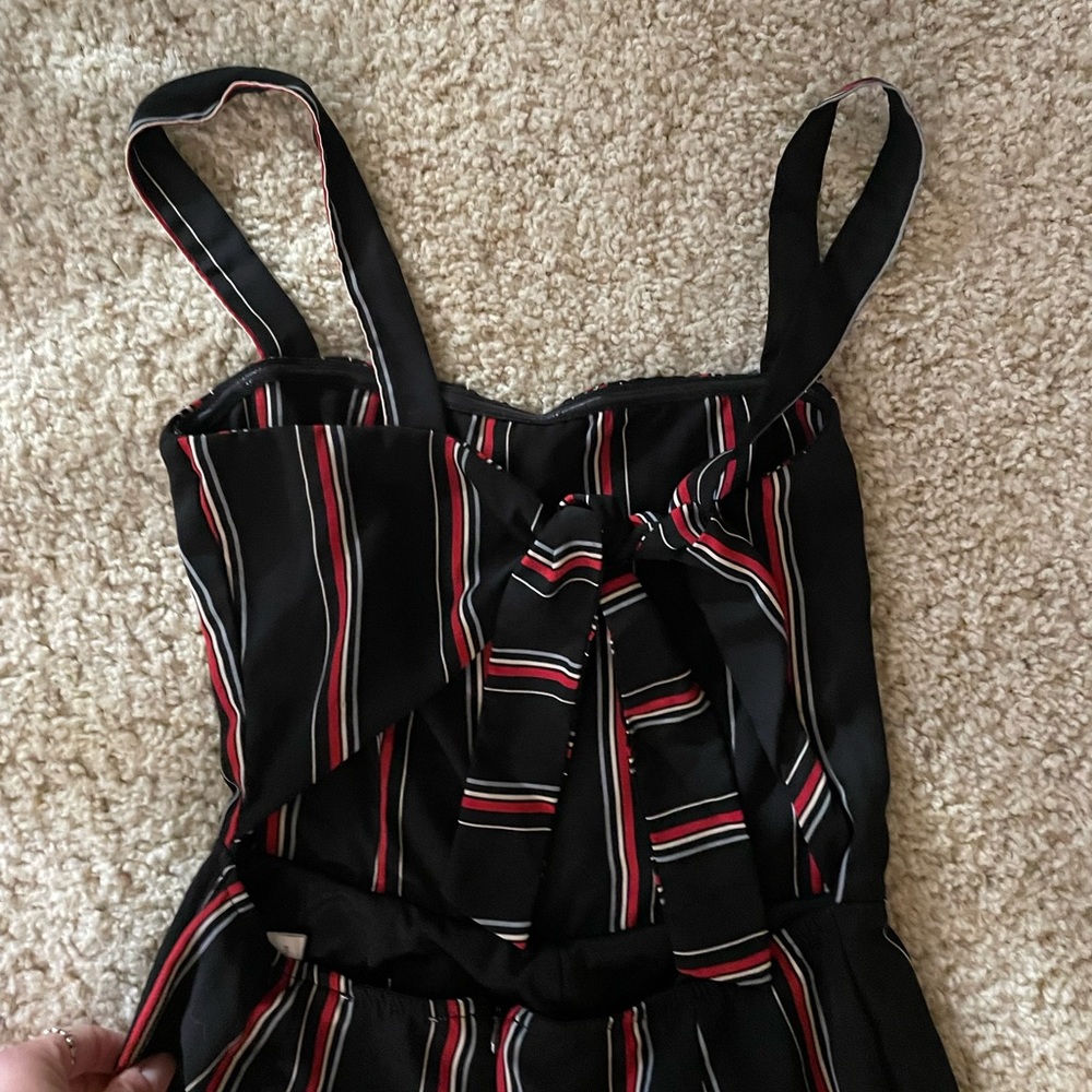 S Striped Flare Full Leg Jumpsuit